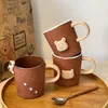 Muggar handgjorda mugg keramiska kreativa mikrovågsugn söta björn koppar frukost vintage kaffe nordisk tecknad rese tasse animaux xicaras