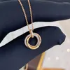 Catene puro 925 marchio sterling in argento sterling di buona qualit￠ Collana a tre colori rotonda Ladie europee Bellissimi accessori per gioielli