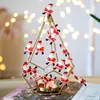 Str￤ngar 2m 20LED JUL SNOWMAN LED SNOWFLAKING Small Cane Tree Copper Wire Lantern String 2022 Dekorationer