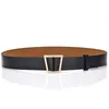 Gordels Needless Belt voor dames metaal gladde gesp brede taille mode casual jurk jeans vrouwelijke tailleband