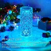 Nachtverlichting 3/16 Kleuren Touch Control Rose Crystal Lamp Voor Slaapkamer Decoratie Romantische Diamant Sfeer Licht Party Decor Nightlights