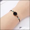 Bedelarmbanden 14 stks maak een wens colorf geweven natuursteen papier kaart armband voor vrouw eenvoudige mode sieraden drop levering 2022 dhmpj