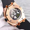 44mm 럭셔리 남성 시계 CAL3126 크로노 그래프 기계 자동 이동 시계 904L 케이스 세라믹 베젤 사파이어 고무 밴드 발광 몬트레 드 럭스