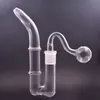 Groothandel glazen oliebrander bong J-haakadapter voor asvangers 14 mm vrouwelijk glazen rietje Curve Tube Pipes DIY rookaccessoires met mannelijke glazen oliebranderpijpen