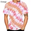 Men's T Shirts 2022 Men And Women Summer 3D Printed Tie Dye T-Shirt Short Sleeve Plus Size Tee Shirt