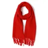 Anpassade vinterdamer Pure 100 Cashmere Scarves Shawls Designer Luxury Long Tassel Pashmina Wool Stoles Scarf For Women Men5100095