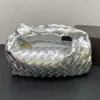 Designer Bag Evening Bag Designer Rhinestone Jodie Clutch Handväskor S Crinkle Leather Luxury Zipper Chlorophyll Metaliserad stängning Plånbok Puch Pouch Purse