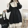 Robes d￩contract￩es japon 2022 printemps et automne taille haute contraste mince couleur lolita sweet robe kawaii v￪tements