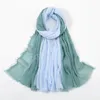 Ombre Baumwolle Viskose Hijab Schal Frauen Muslimischen Tücher Batik Kopftuch Wraps Stirnband Turbane Bufandas Islam Bandana Foulard