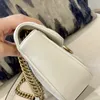 Designerväska Dam Marmont Mini Handväska Guldkedja Dam Tygväskor Dubbla bokstäver Crossbody Plånböcker Kvinna Lyxmode Axelväska