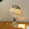 Hoja de metal animal mariposa colgante bola de cristal prisma sun catcher diy ventana colgante decoración zzb16484