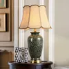 Table Lamps Remote Control Copper Lamp American Style For Living Room Ceramic Luxury Bedroom Bedside Decorated Led