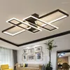 Żyrandole 2022 Nowoczesny salon LED Sypialnia Inteligentna zdalna lampa sufitowa kuchenna prostokątna oprawa oświetlenia wewnętrzna