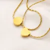 Diseñador de lujo Marca Letras Collar Gargantilla Cadena colgante Chapado en oro de 18 quilates Ronda de acero inoxidable Collares con letras Moda Mujer Accesorios de joyería de boda