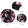 Bonnet en Satin Extra Large pour femmes bonnet de sommeil bonnet à bande élastique bandeau africain fleur Turban bonnets chimio