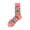 Chaussettes pour hommes personnalité à la mode Art heureux Images drôles COOL victoire respirant coton multicolore unisexe