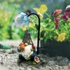 Garden LED Solar Lights Cute Gnome Dwarf Statue Sculpture Outdoor Figurines Lawn Patio Yard Porch Ornament Home Room Decor 2022