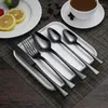 Flatware sets 5 % Set gouden roestvrij staal el tafelwerk metaal Europees diner bestek mes dineren vork en lepel