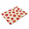 Tovagliette Modello di frutta Fragola Kawaii Carino Tovaglietta da cucina Tovaglietta in cotone Lino Tappetino da pranzo Ciotola Tappetino 42 32 cm Decorazioni per la casa