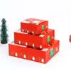 선물 랩 스토 바그 크리스마스 산타 클로스 녹색/빨간 손잡이 종이 가방 베이킹 쿠키 초콜릿 패키지 용품 케이크 장식 휴대용