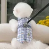 Ropa para perros Otoño e invierno Espesamiento Cálido Perro Flores Chaleco de tracción al aire libre Abrigo de algodón Gato Chaqueta de dos patas Ropa para mascotas T221018