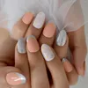 Faux ongles Glitter Top Fleurs mélangées Conseils d'ongles réutilisables Moyen Faux Amande Datechable Pré-conceptions Fournitures pour les professionnels Belle