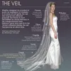 Bridal Veils 2022 Groothandelstijlen TULLE Wedding Lace kralen Lange accessoires