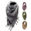 Bandanas Shemagh Tactical Military Keffiyeh Scarf Shawl Neck Head Wrap Arab Män Kvinnor utomhus vandring halsdukar med tofs