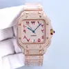 Diamentowe zegarek męskie zegarki mechaniczne zegarki Sapphire Anti-Scratch obiektyw 316L drobny pasek skrzynki 40 mm klamra 001