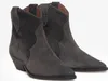 Nuovi Isabels The Dicker Stivaletti in pelle scamosciata Moda in vera pelle Nuovo Pop Marant Paris Sfilate di ispirazione western Dickers Stivaletti Scarpe