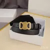 Luxury Belts Designer Men Belt Women Leather Waist Bands Gold Copper Buckle 2.4cm Mens Belt