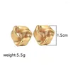 Backs oorbellen Geometrische Twisted Clip Simple Ear No Hole Metal Jewelry Gold Color Ear Cuffs For Women Orecchini Bijoux Femme