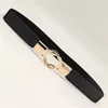Women Leather Dress Decoration Fashion Casual Wild Neutral Soft Simple Double Loop Buckle Belt