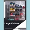 Shoe Parts Accessories Thicken Clear Plastic Shoe Box Dustproof Sport Storage Transparent Sneaker Boxes Stackable Boot Organizer M Dhc5H