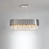 Lampadari Cromo Nero Oro Cristallo Ovale Lampade a sospensione a LED Lampadario Illuminazione Lustre Apparecchio a sospensione Lampen per Foyer