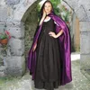 Wickel-Umhang aus schwarzem Samt mit Kapuze und Futter, Mantel, Umhänge, Wicca-Robe, Jacken, Weihnachts-Hallowmas-Accessoires, Bolero