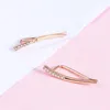 Boucles d'oreilles arrivées bâton pour femmes filles 585 couleur or Rose cubique Zircon lumière mode cadeaux de fête de mariage bijoux HGE272