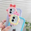 Transparant cartoon ontwerp schattig hoesjes voor iPhone 15 14 13 12 11 Pro Max X XS MAX XR Helder Zacht TPU Protector snoep kleur Achterkant fabrieksprijs