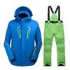 Combinaisons de Ski de haute qualité épais chaud hommes combinaison de Ski imperméable coupe-vent veste de snowboard pantalon ensemble vêtements de neige d'hiver