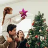 Décorations de noël en forme d'arbre, étoile dorée, pendentifs suspendus, ornements pour fête à domicile, année navidad