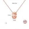 New Design Circle Hollow Snowflake s925 Silver Pendant Necklace Women Jewelry Korea Fashion Luxury Rose Gold Chain Necklace Anniversary Gift