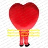 Costume de mascotte d'amour en forme de cœur rouge, tenue de personnage de dessin animé pour adulte, tenue de rassemblement cérémonieux, célébration d'entreprise, cx4055