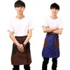 Tablier japonais unisexe taille Denim Barista Vintage Half Cooking s Men Pinafore 220507