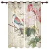 Gordijn Patio Flowers Bird Butterfly Retro binnen woonkamer slaapkamer keuken buiten drape voor veranda gazebo pergola luifel