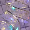 Cordes LED 4m guirlandes lumineuses Cooper fil ruban arcs lampe de noël pour les mariages de fête décorations d'arbre de noël de vacances