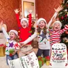 Novo Papai Noel Sacks Decorações de Natal sacolas de travessa com cordão de batida de chandy saco de saco grande bolso de cordão para crianças apresenta 50x70cm EE