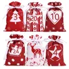 24 pezzi Calendario Canta Candy Cancy Decorazione di Natale Conto alla rovescia Borsa per calendario Avvento Bag di satinata 2022 Sacche da regalo di Natale Set9680235