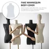 Couvre-chaise Mannequin Couverture Corps Robe Forme Femelle Factice Torse Standclothes Modèle Superposition Supérieure Femme Mannequin Tissu Couturesoft Belle