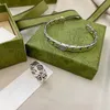 Ny Love Bangle Designer Jewelry Fashion Randig Letter Simple Unisex Universal 925 Silver Plated Retro rostfritt st￥l Mensarmband smycken leverans