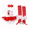 Set di abbigliamento Natale Neonato carino Bambini Neonate Costumi Vestiti per neonati Anno Estate Abiti nati 3 6 12 24M